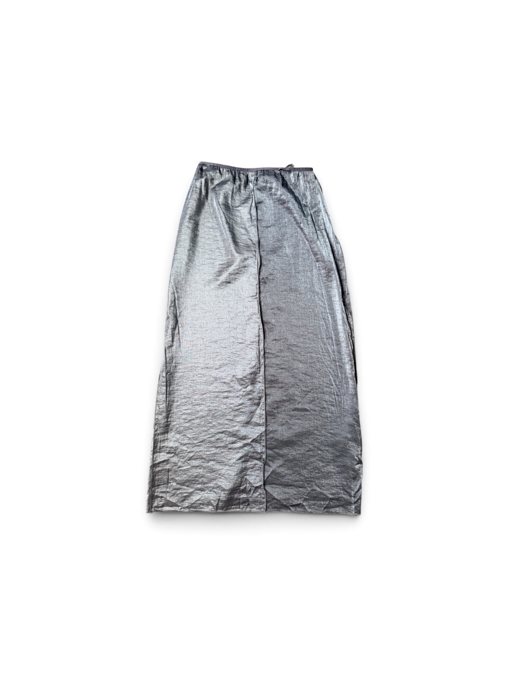 Zara Women's Metallic Silver Midi Skirt Size Small